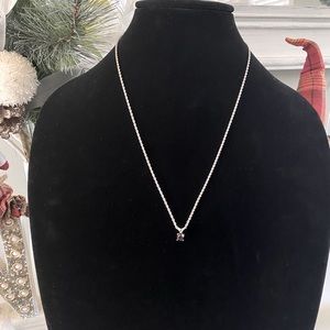 Approx 1ct black Diamond necklace 10kt white gold